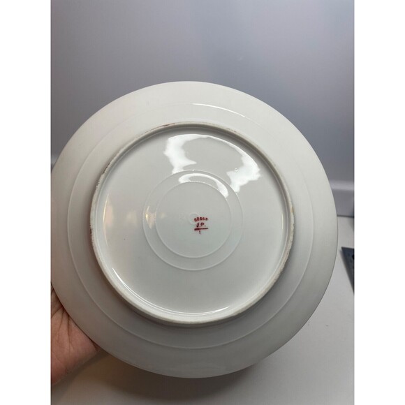 5 Antique Limoges SALAD Plates Yellow Flowers GOLD Edge 7" (Jean Pouyant) - Picture 4 of 14